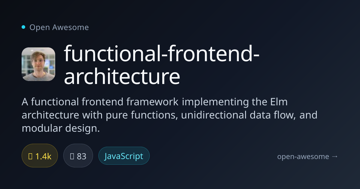 functional-frontend-architecture — Elm Architecture Framework | Open ...