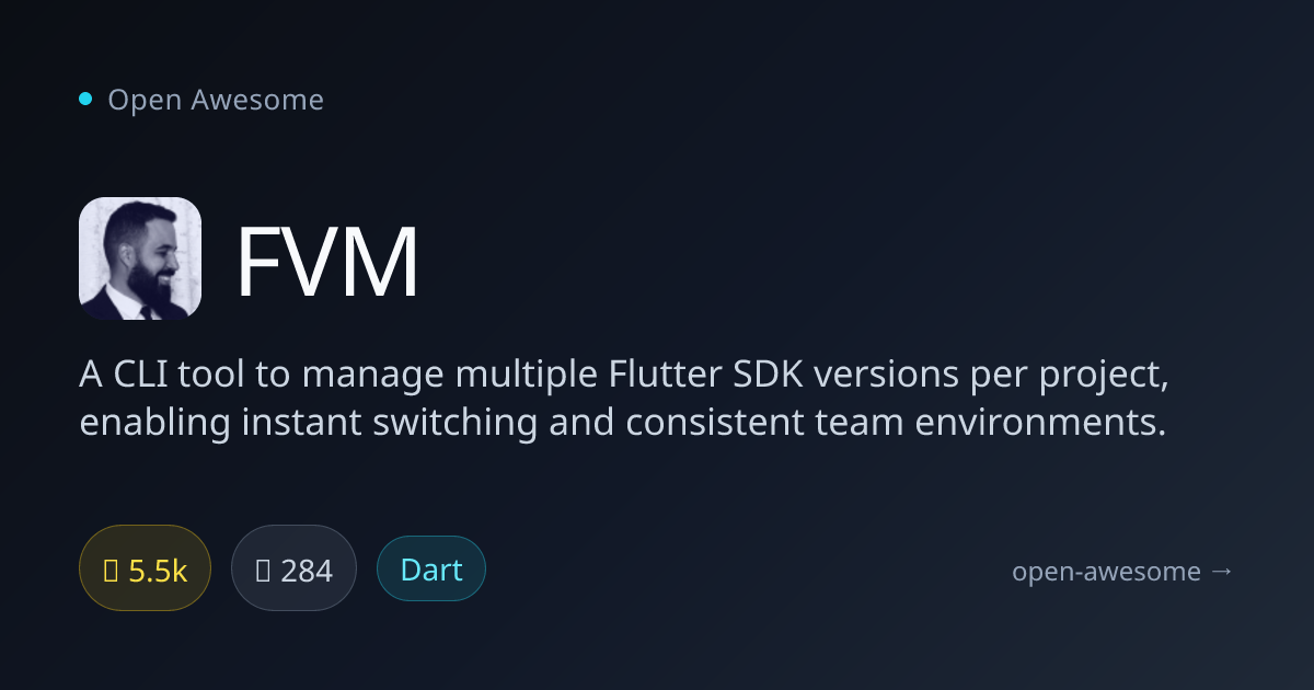 FVM — Flutter Version Manager | Open Awesome