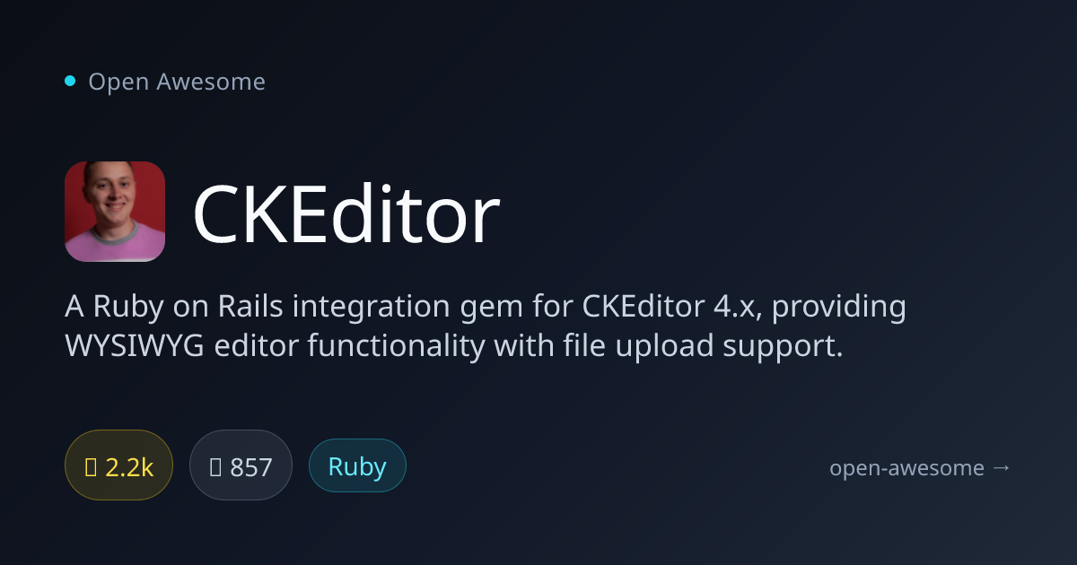 CKEditor — Rails WYSIWYG Editor Integration | Open Awesome