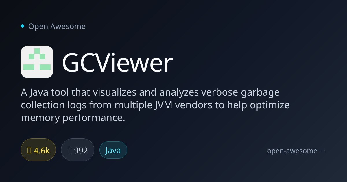 GCViewer — Java GC Log Visualization Tool | Open Awesome