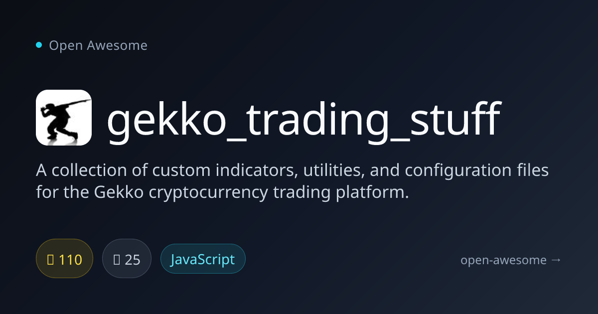 gekko_trading_stuff — Gekko Trading Platform Utilities | Open Awesome
