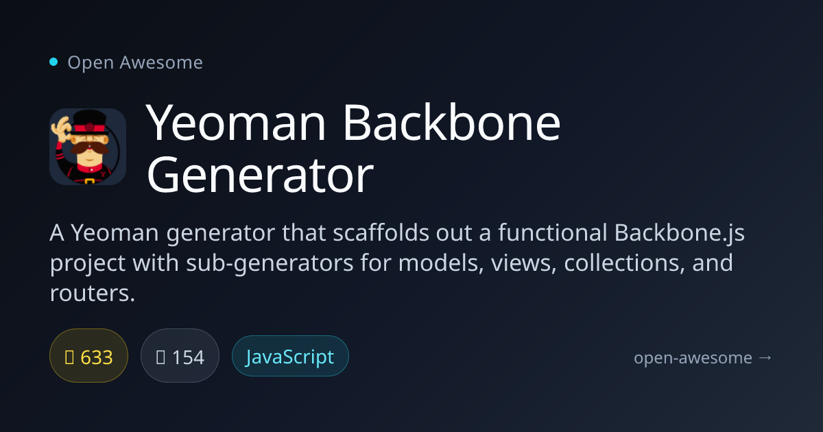 Yeoman Backbone Generator — Backbone.js Project Scaffolding | Open Awesome