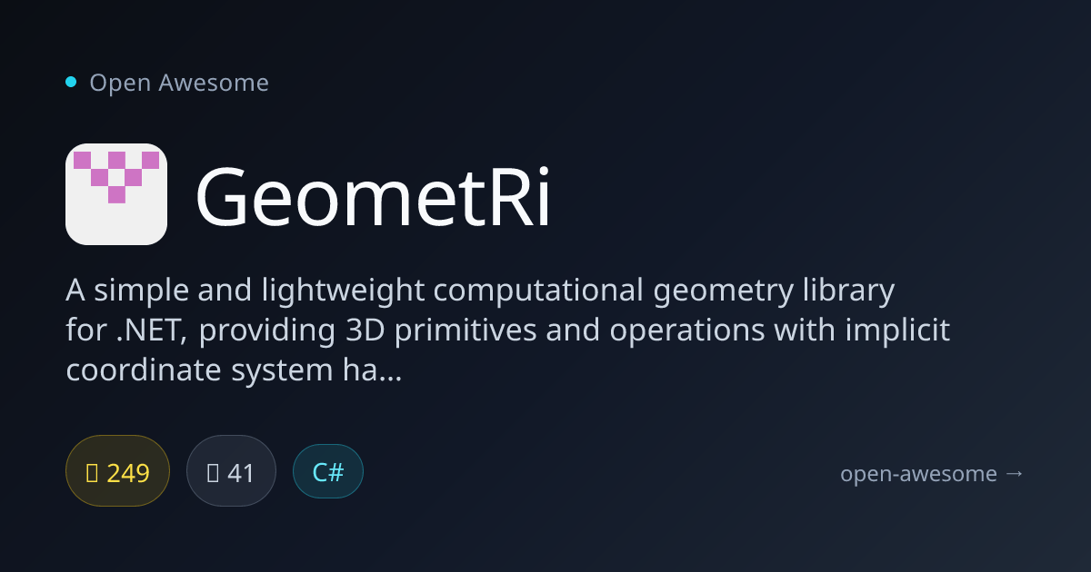 GeometRi — Lightweight .NET Geometry Library | Open Awesome