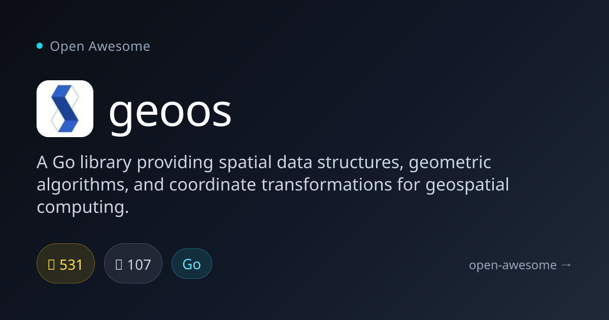 geoos — Spatial Data & Geometric Algorithms | Open Awesome