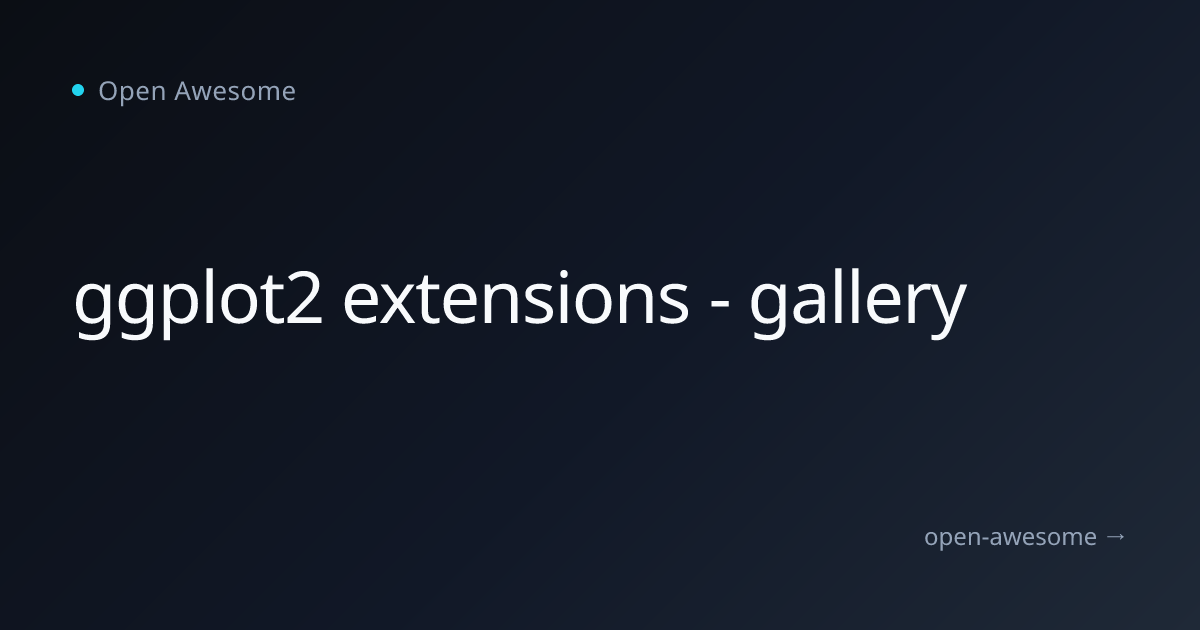 ggplot2 extensions - gallery | Open Awesome