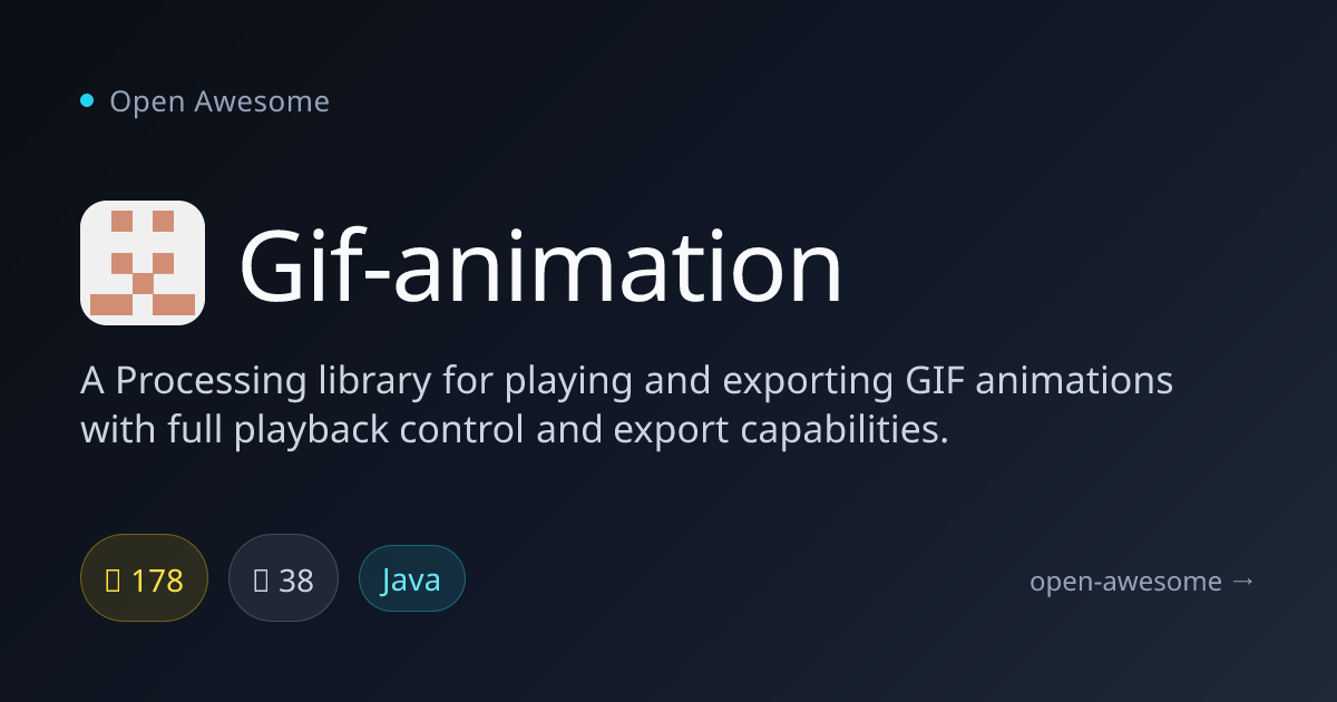 Gif-animation — Processing GIF Animation Library | Open Awesome