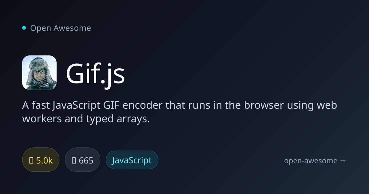 Gif.js — Browser GIF Encoder | Open Awesome