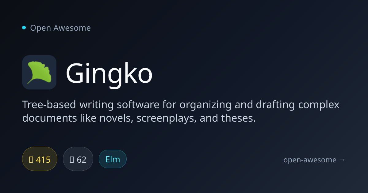 Gingko — Tree-Based Writing Software | Open Awesome