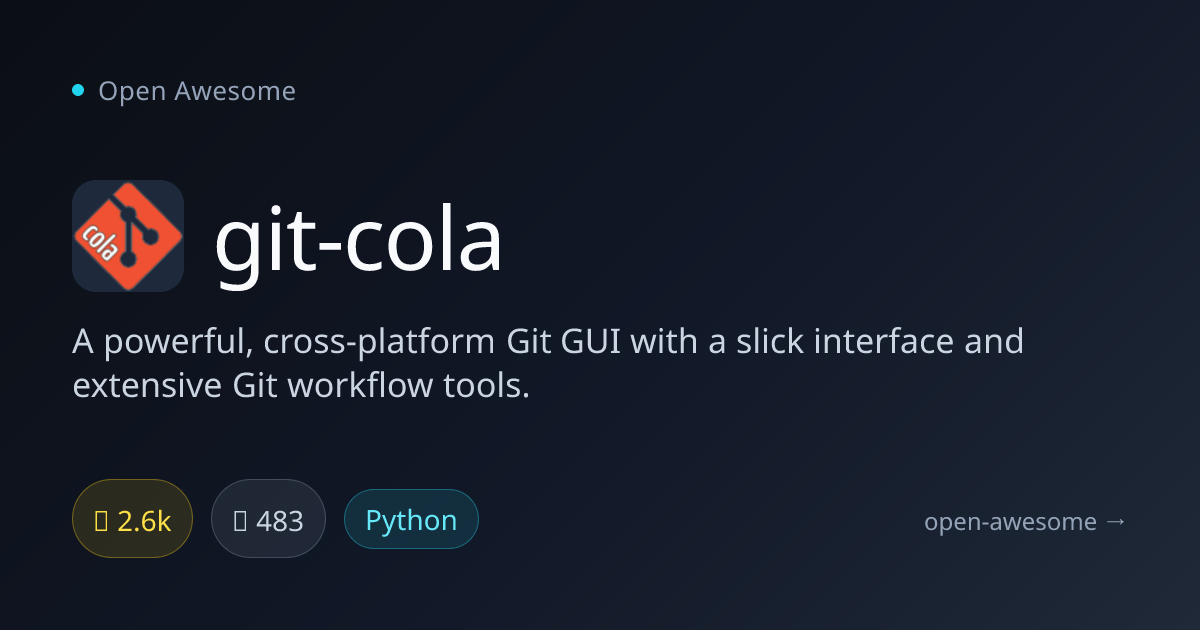 git-cola — Cross-Platform Git GUI | Open Awesome