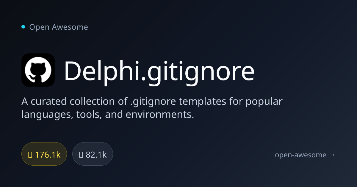Delphi.gitignore — Gitignore Template Collection | Open Awesome