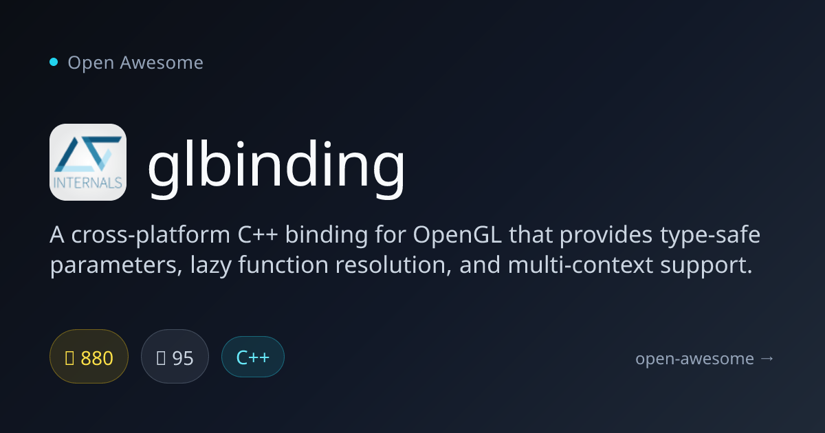 glbinding — Cross-Platform C++ OpenGL Binding | Open Awesome