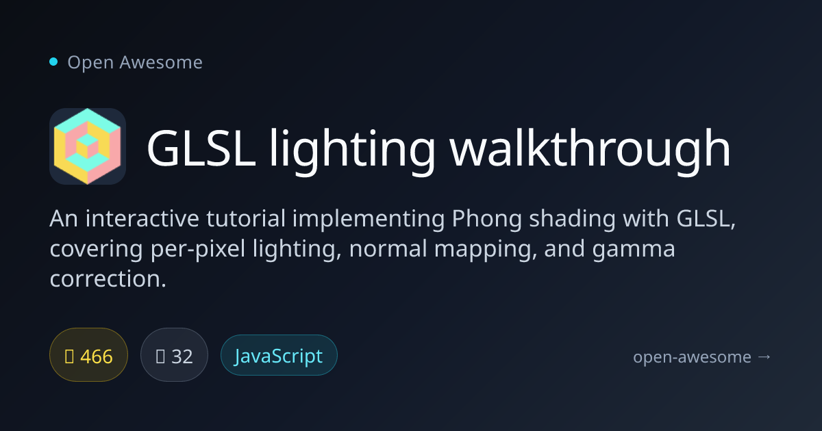GLSL lighting walkthrough — Interactive GLSL Lighting Tutorial | Open ...