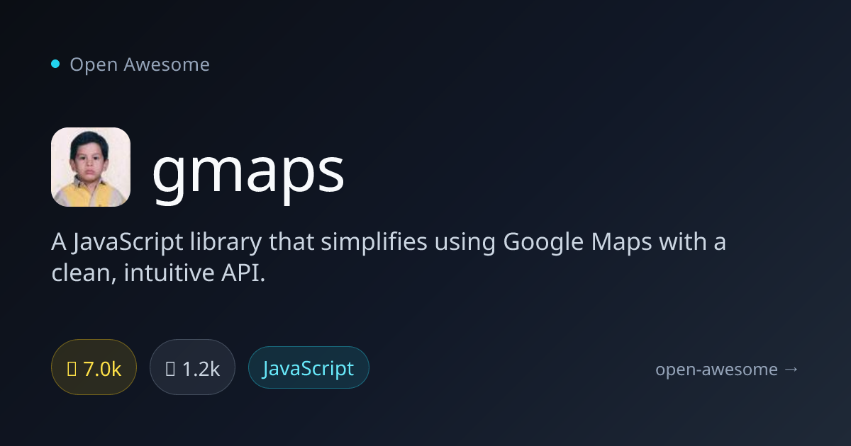gmaps — Simplified Google Maps JavaScript API | Open Awesome