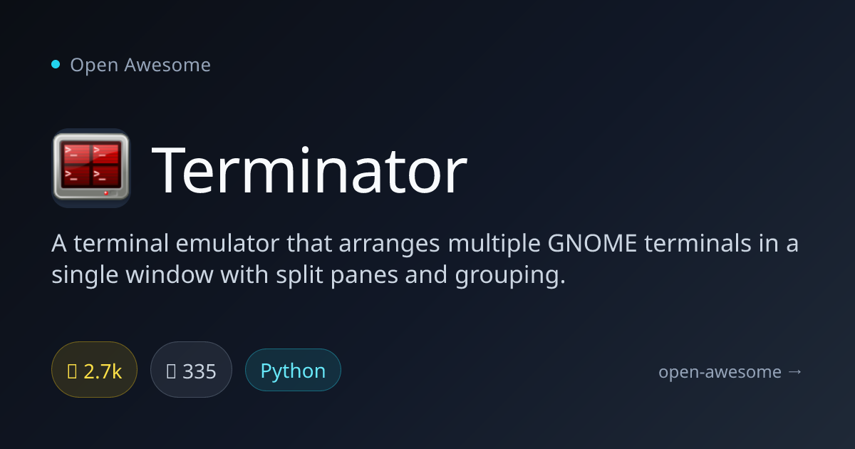 Terminator — Multi-Pane GNOME Terminal Emulator | Open Awesome