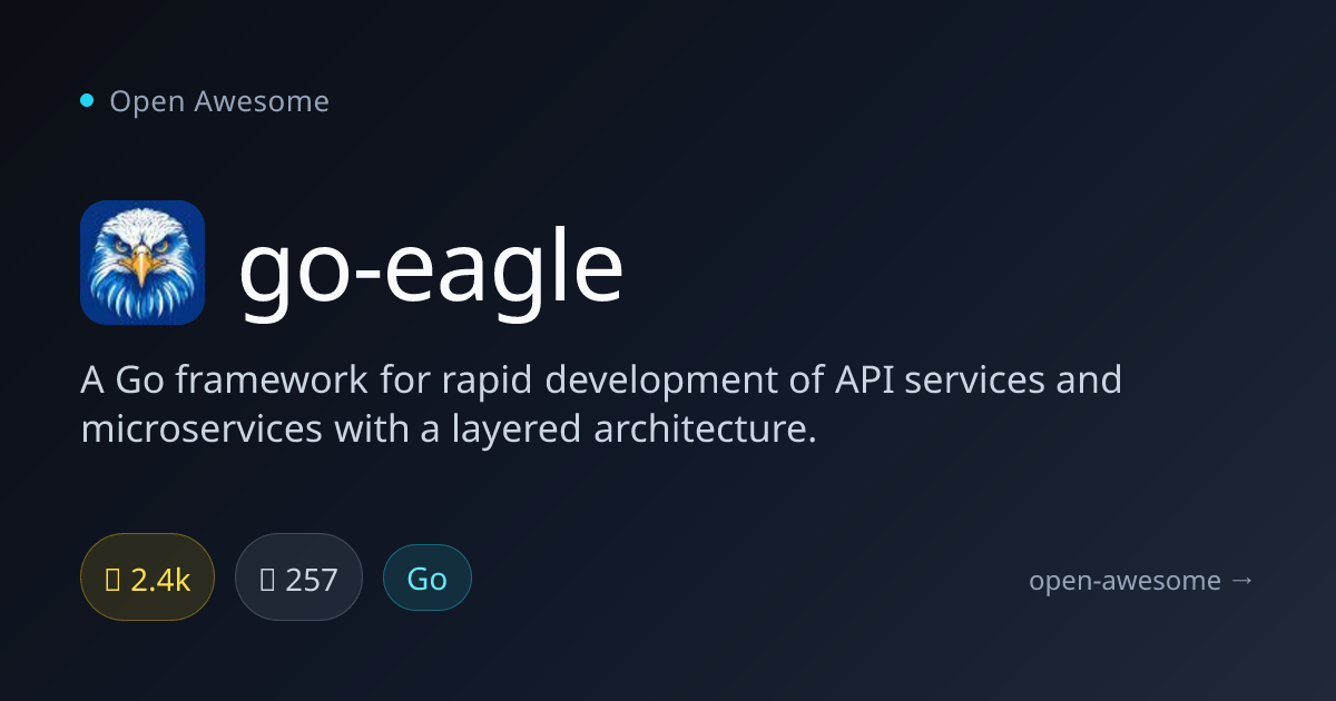 go-eagle — Go API & Microservices Framework | Open Awesome