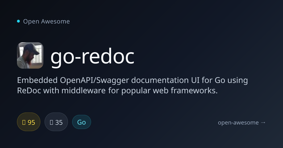 go-redoc — OpenAPI Documentation UI for Go | Open Awesome