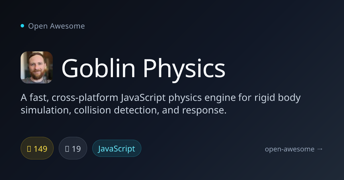 Goblin Physics — JavaScript Rigid Body Physics Engine | Open Awesome