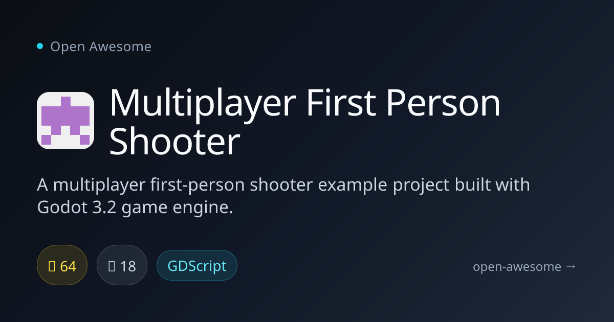 Multiplayer First Person Shooter — Godot Multiplayer FPS Example | Open ...