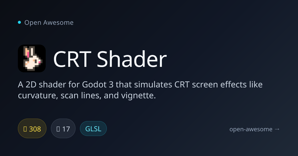 CRT Shader — Godot CRT Screen Shader | Open Awesome