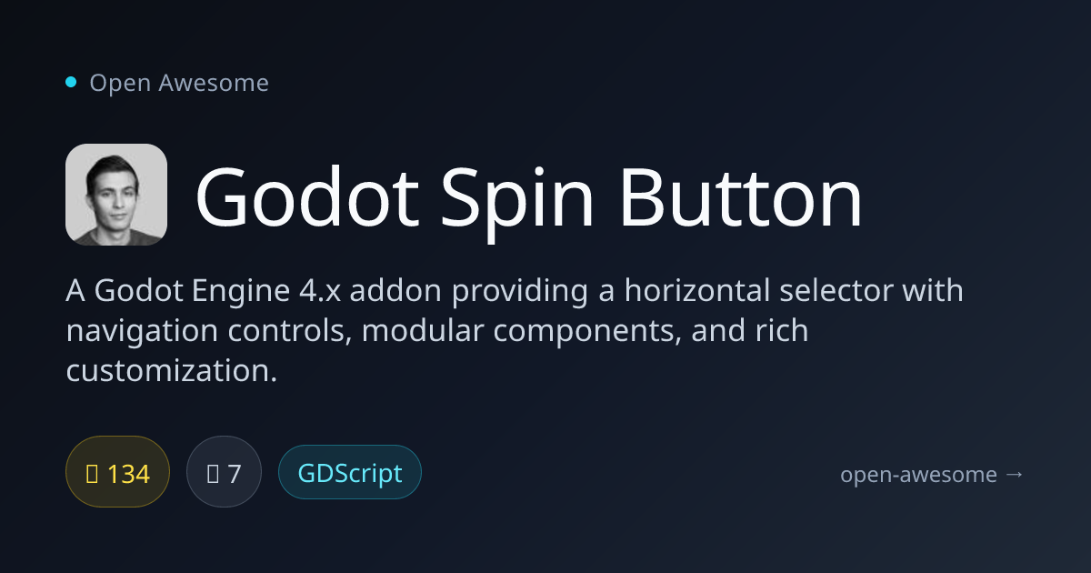 Godot Spin Button — Godot Horizontal Selector Addon | Open Awesome