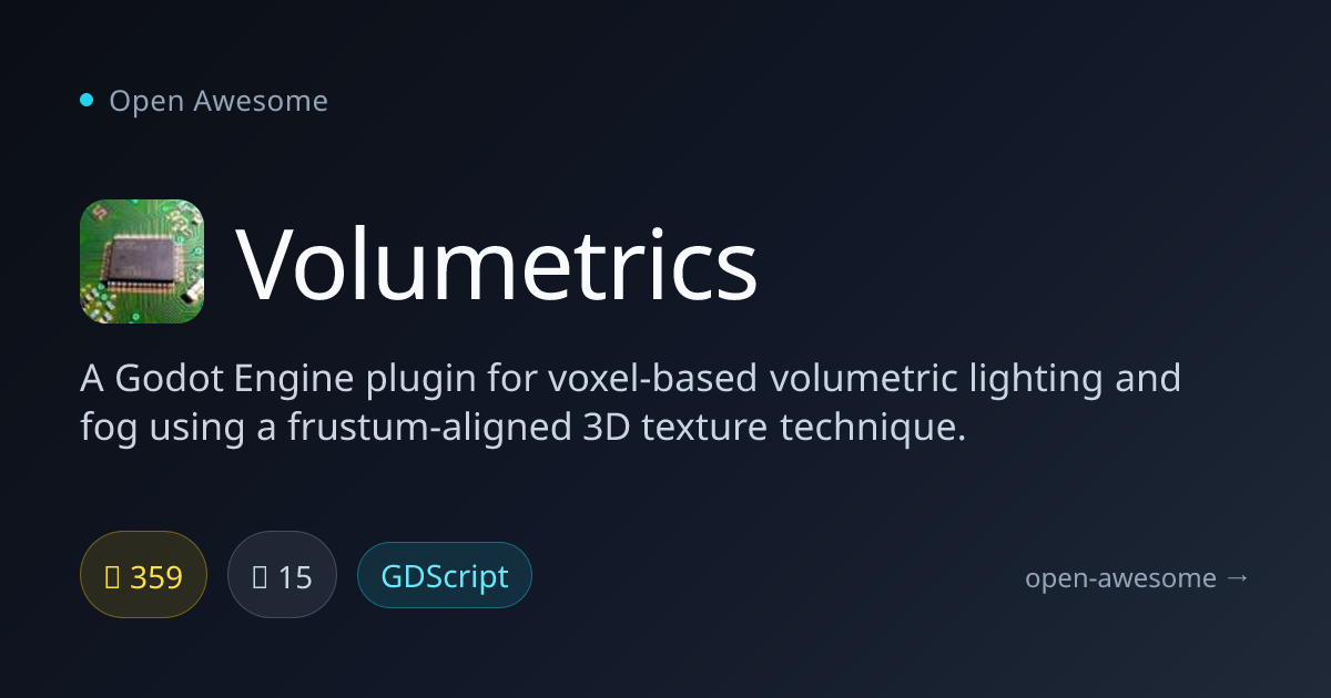 Volumetrics — Godot Volumetric Lighting Plugin | Open Awesome