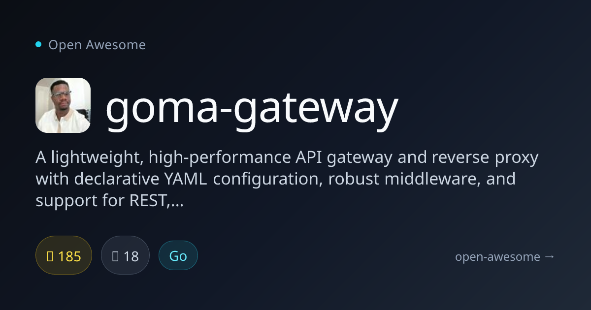 goma-gateway — Lightweight API Gateway & Proxy | Open Awesome