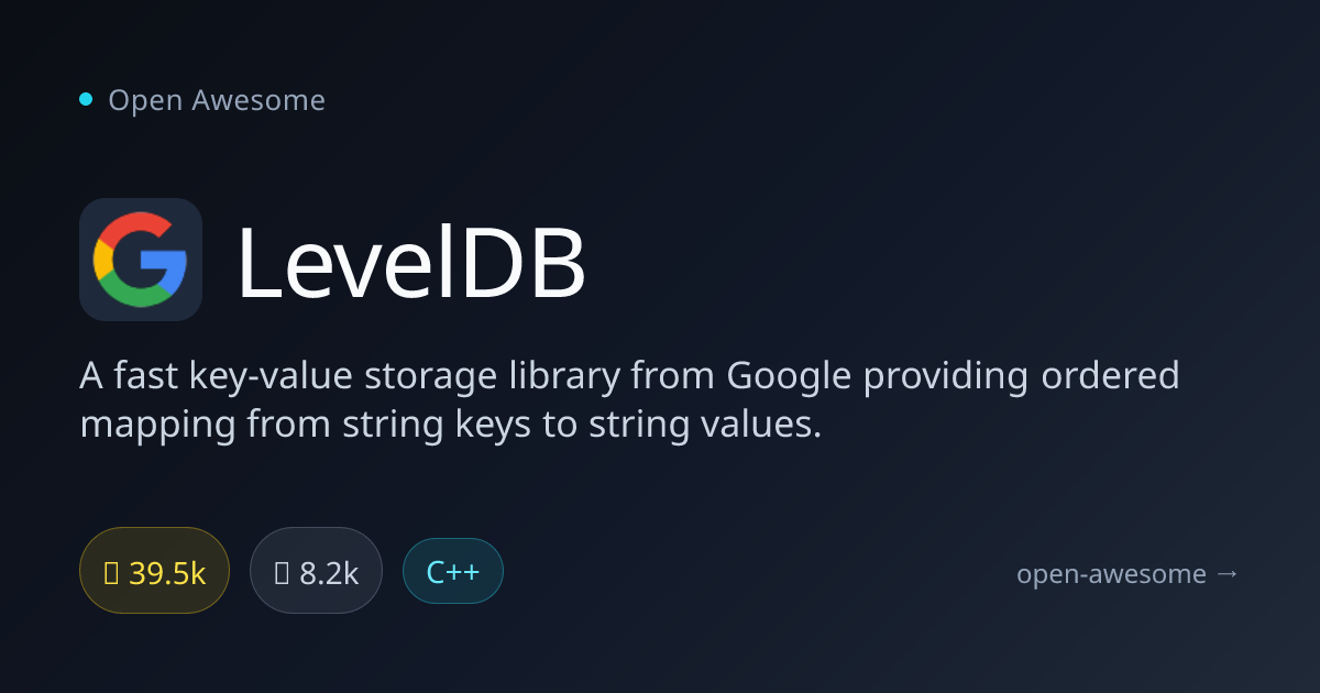 LevelDB — Fast Key-Value Storage Library | Open Awesome