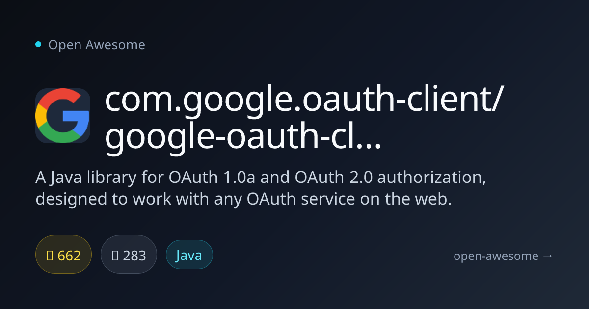 com.google.oauth-client/google-oauth-client — Java OAuth Client Library ...