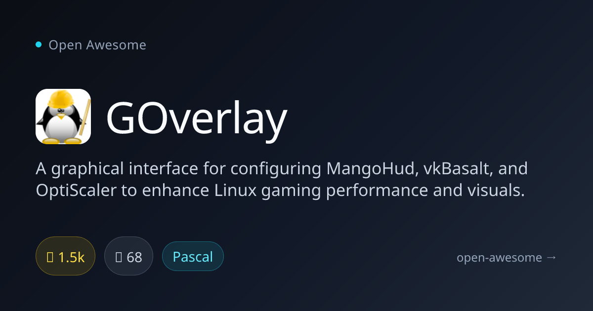 GOverlay — Linux Gaming Performance Overlay | Open Awesome