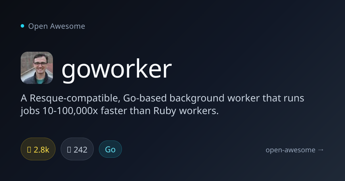 goworker — Go Background Worker for Resque | Open Awesome