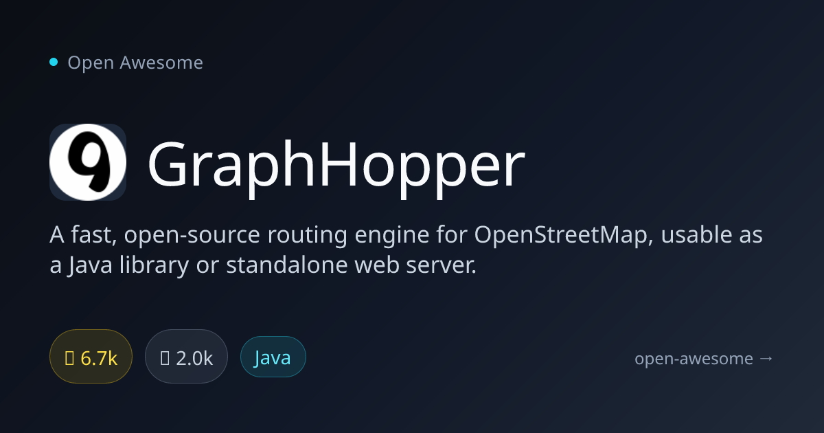 GraphHopper — OpenStreetMap Routing Engine | Open Awesome