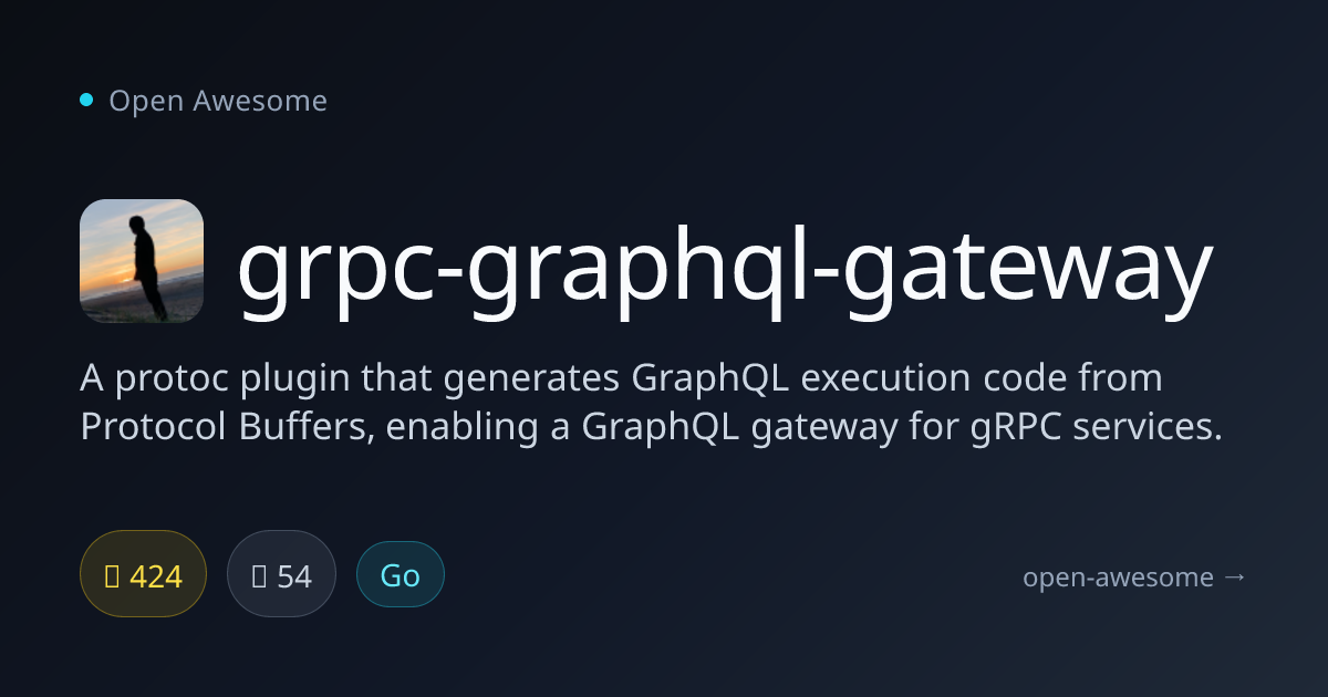 grpc-graphql-gateway — GraphQL Gateway for gRPC | Open Awesome
