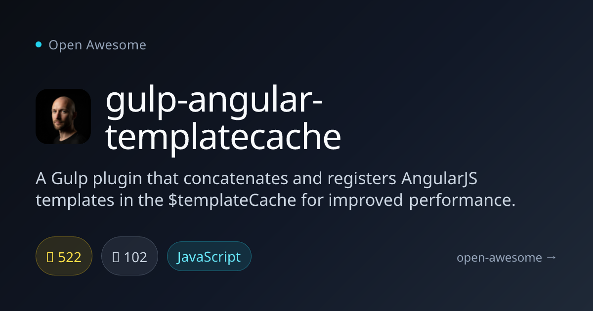 gulp-angular-templatecache — Gulp Plugin for Angular TemplateCache ...