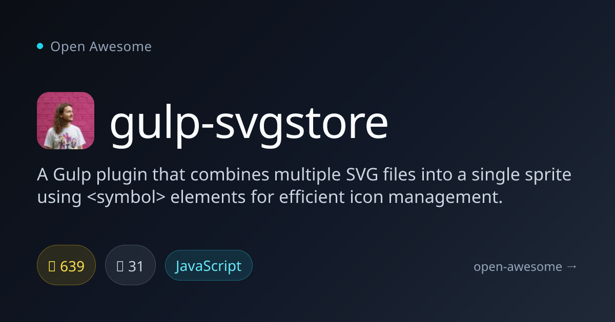 gulp-svgstore — Gulp SVG Sprite Generator | Open Awesome
