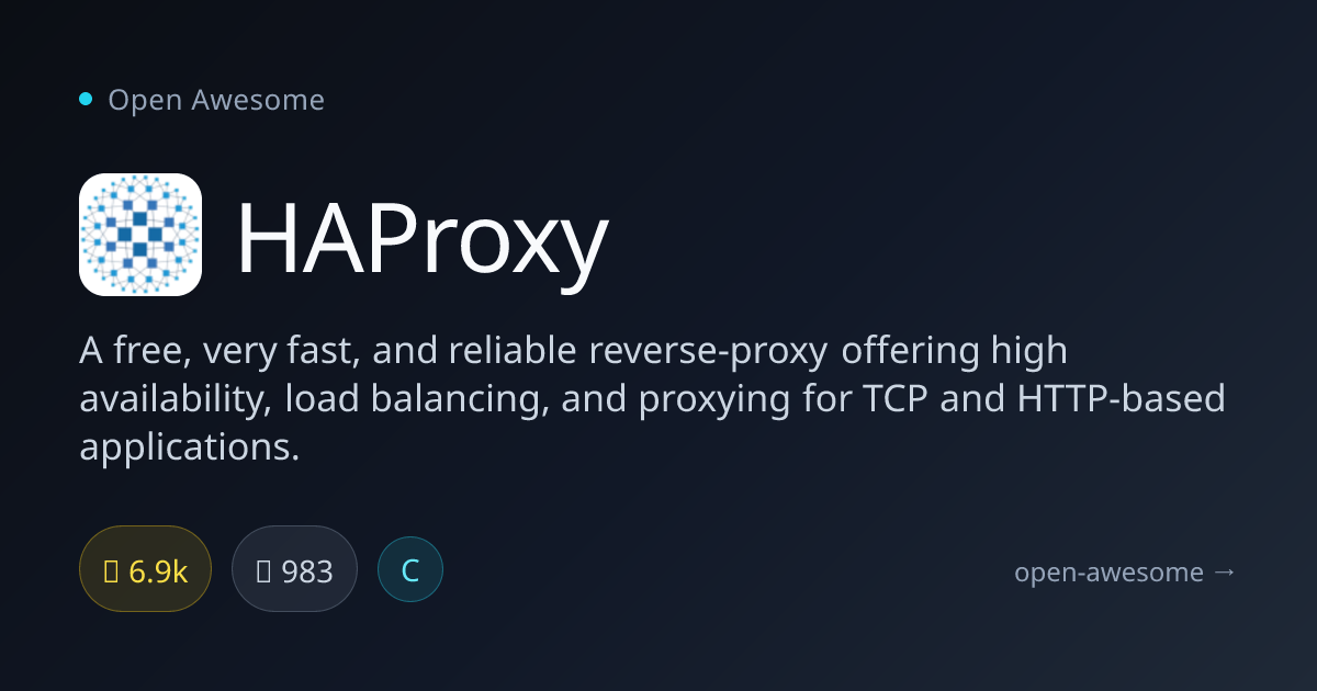 HAProxy — Fast Reverse-Proxy & Load Balancer | Open Awesome