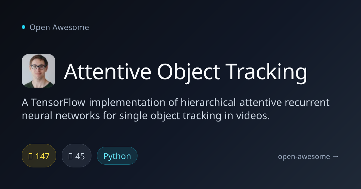 Attentive Object Tracking — TensorFlow Object Tracking Implementation ...