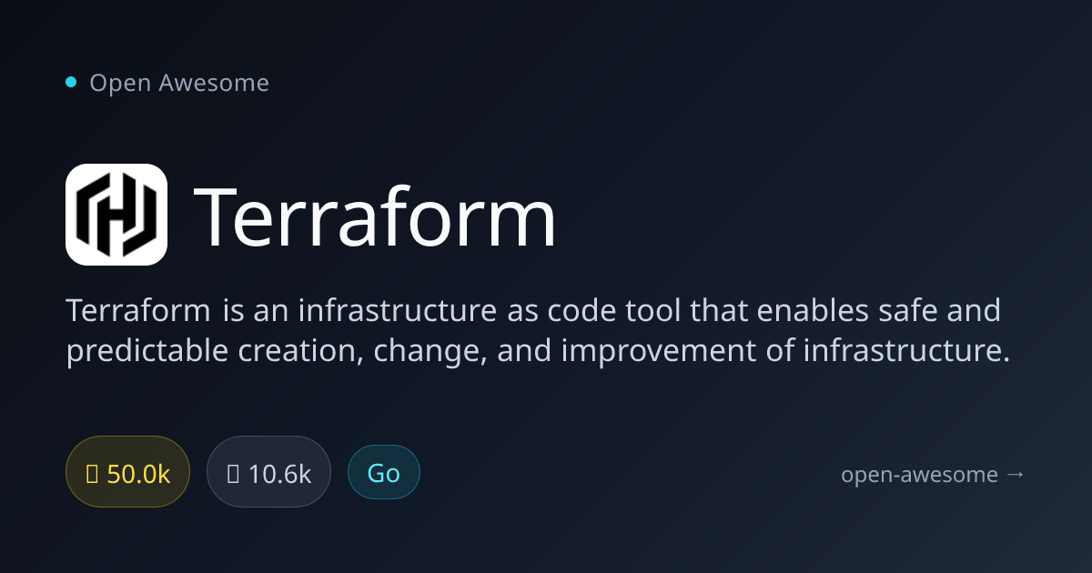 Terraform — Infrastructure as Code Tool | Open Awesome