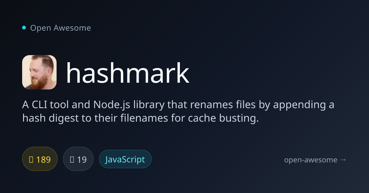 hashmark — File Renamer for Cache Busting | Open Awesome