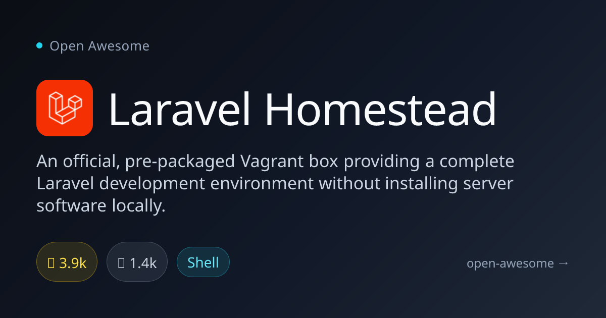 Laravel Homestead — Pre-Packaged Vagrant Dev Box | Open Awesome