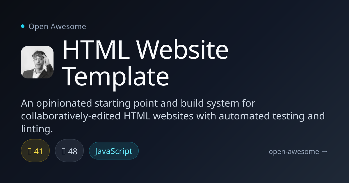 HTML Website Template — Collaborative HTML Build System | Open Awesome
