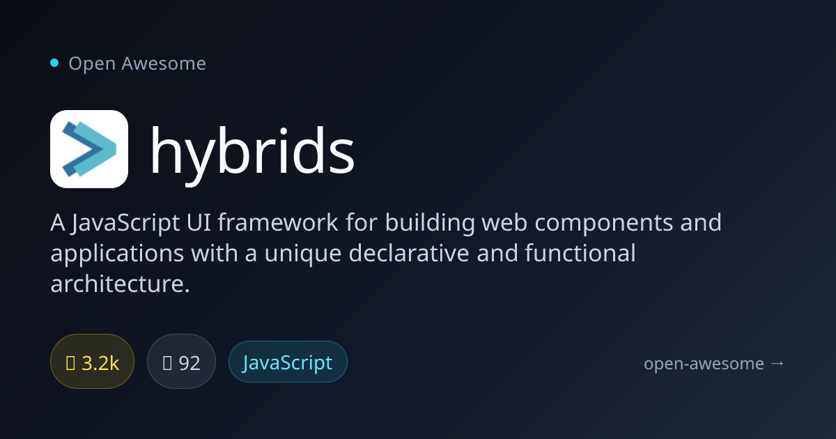 hybrids — Declarative Web Components Framework | Open Awesome