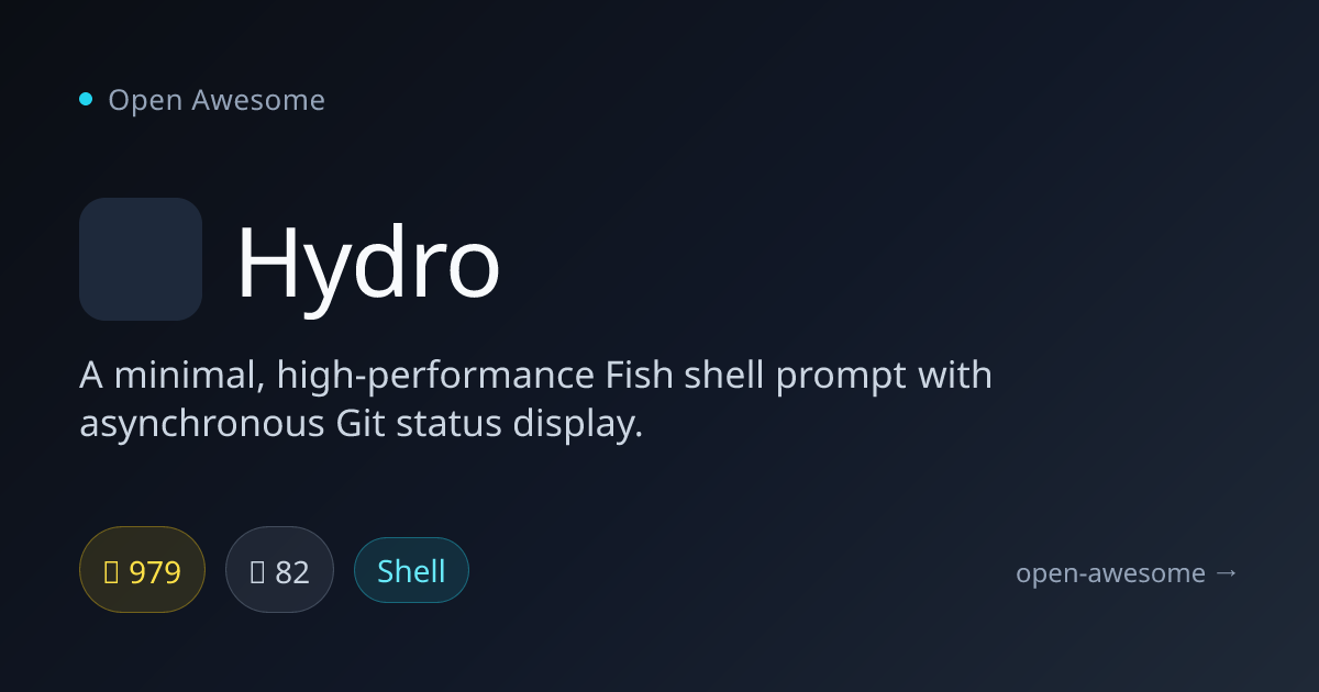 Hydro — Minimal Fish Shell Prompt | Open Awesome
