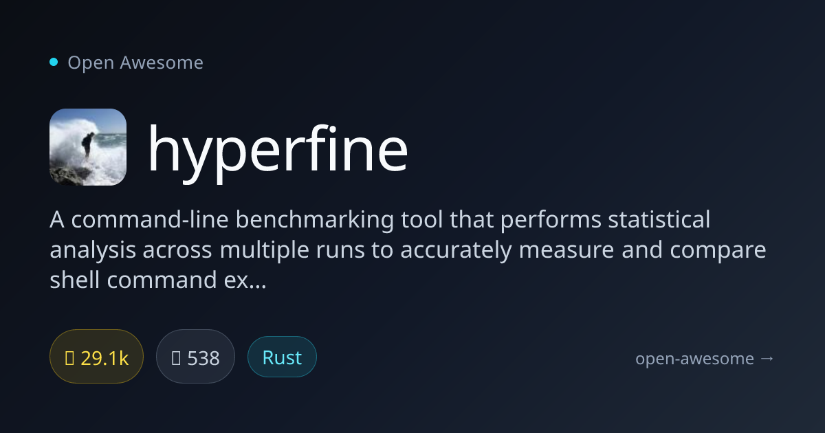 hyperfine — Command-Line Benchmarking Tool | Open Awesome