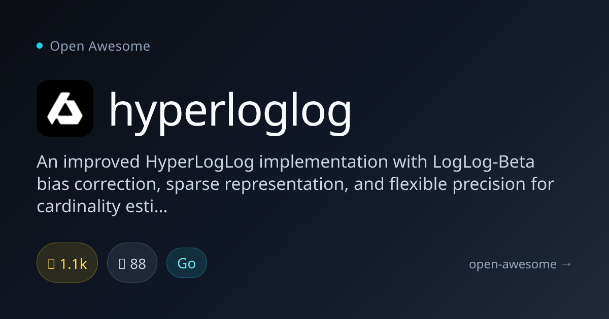 hyperloglog — Improved HyperLogLog Implementation | Open Awesome