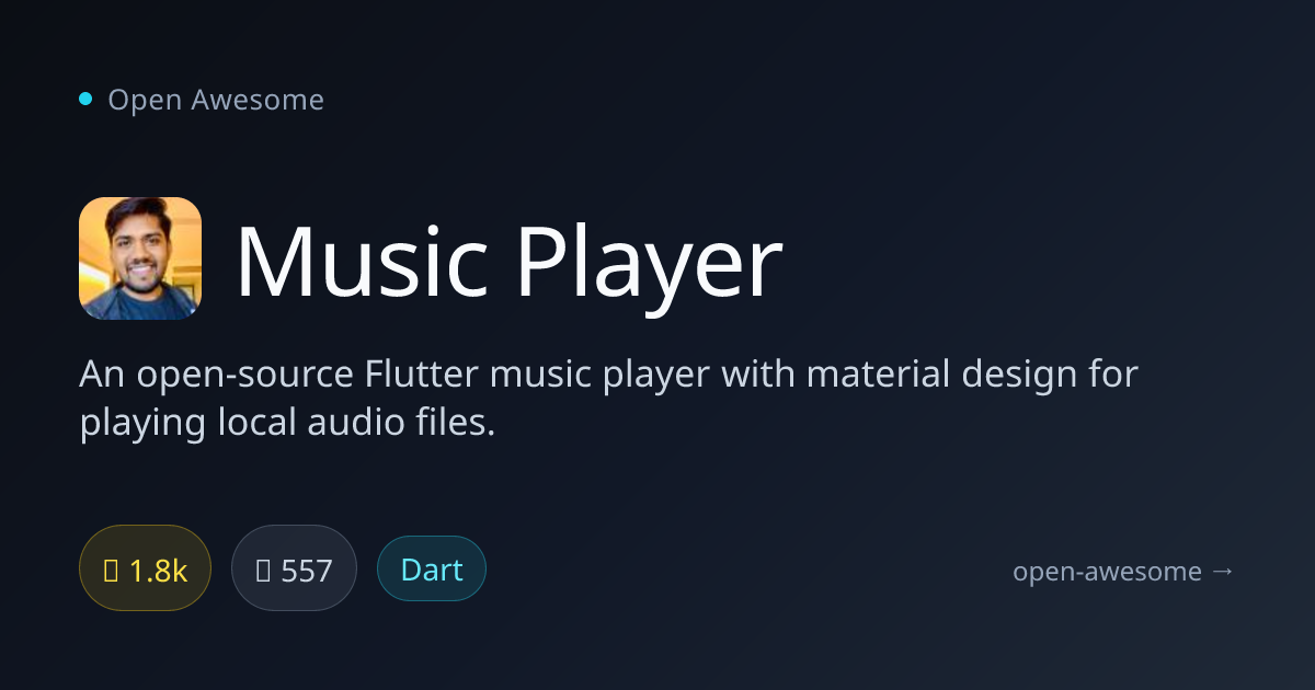 Music Player — Flutter Music Player | Open Awesome