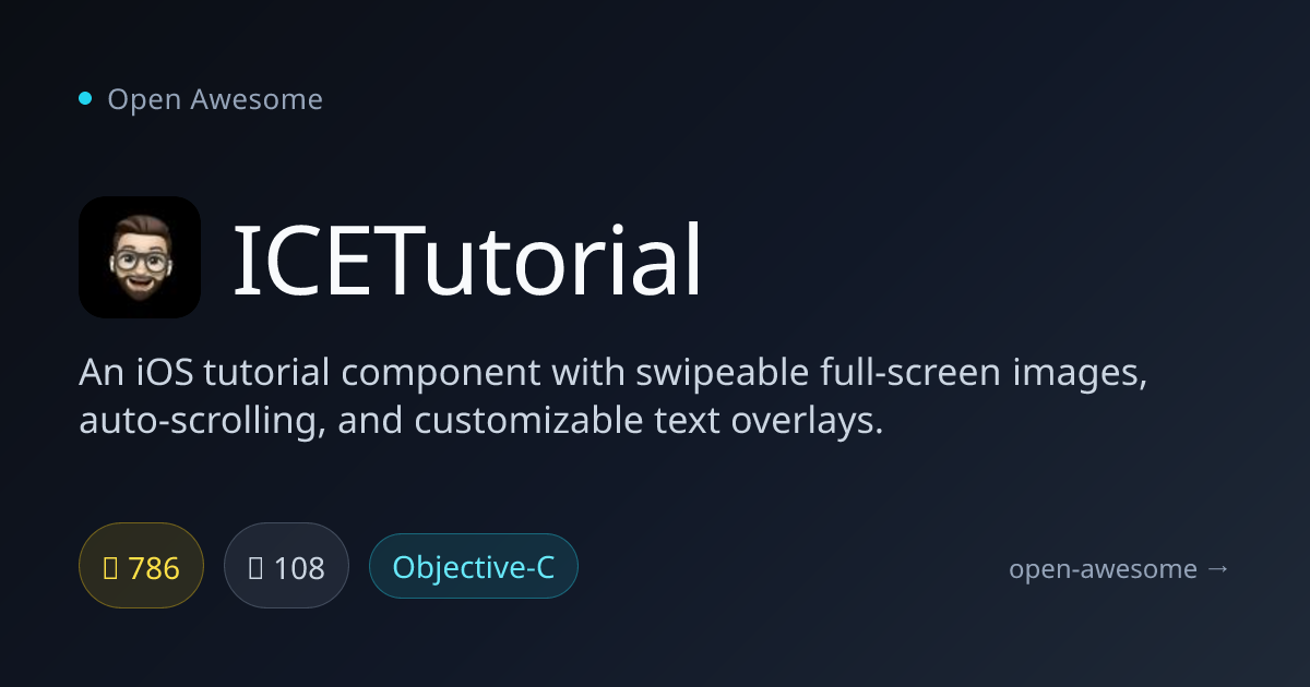 ICETutorial — iOS Swipeable Tutorial Component | Open Awesome