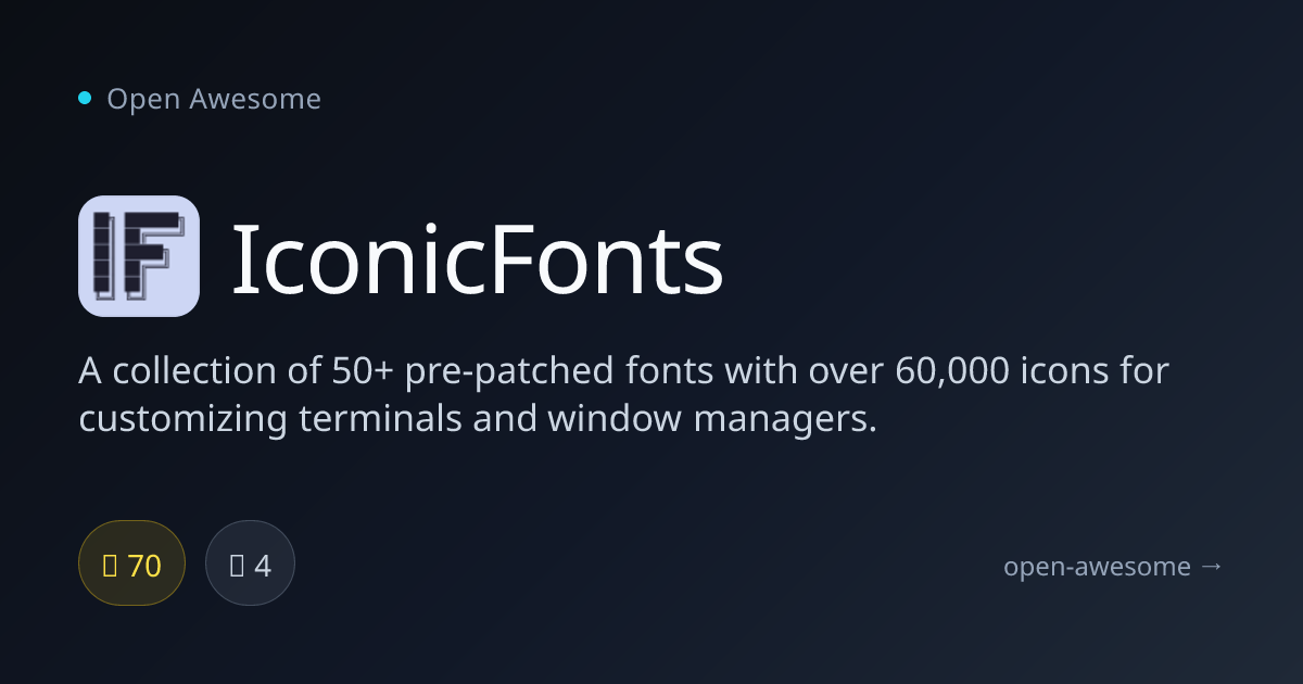 IconicFonts — 50+ Pre-Patched Icon Fonts | Open Awesome