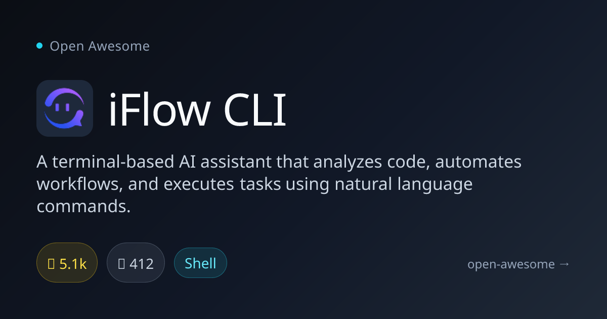 iFlow CLI — Terminal AI Assistant | Open Awesome