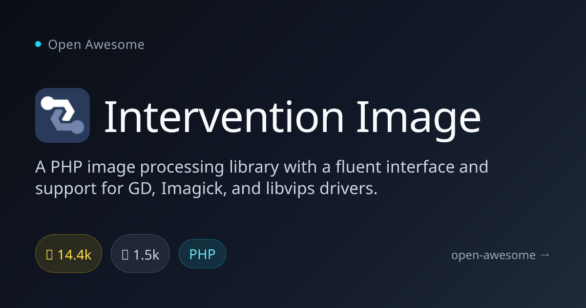 Intervention Image — PHP Image Processing Library | Open Awesome
