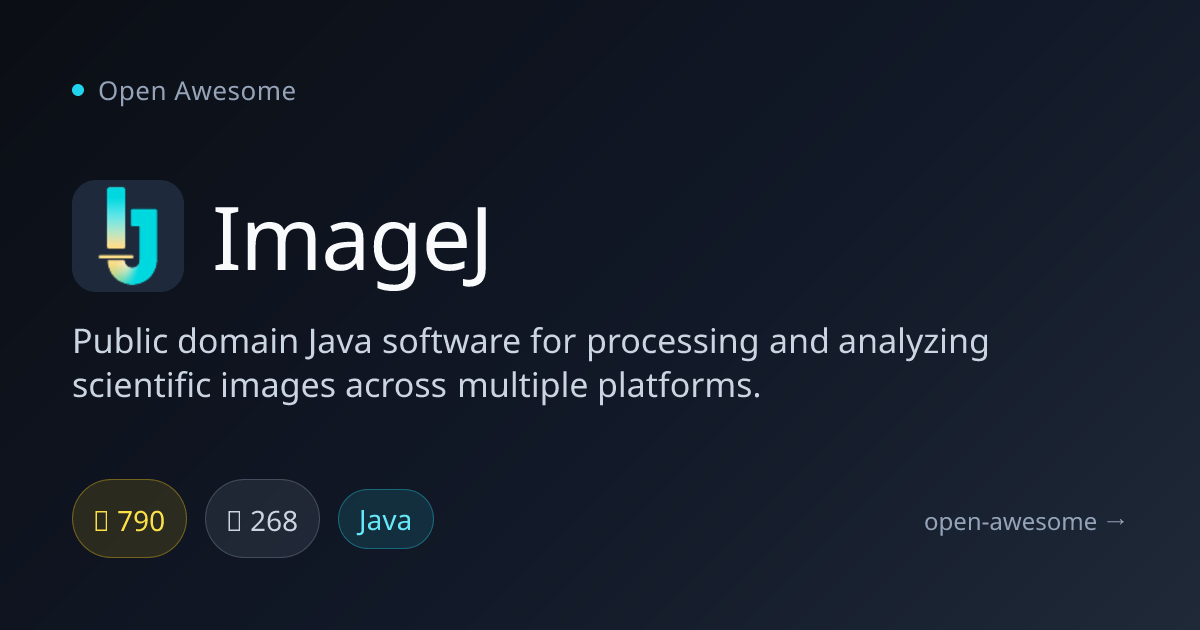ImageJ — Java Scientific Image Software | Open Awesome